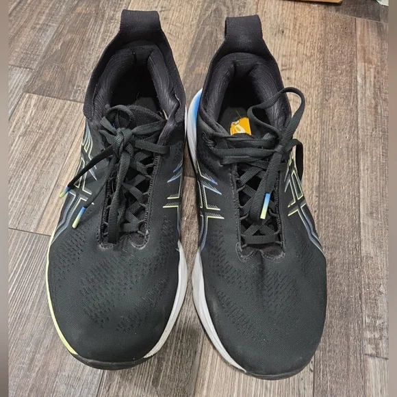 Asics Men's Black and Yellow Athletic Shoes - Picture 2 of 6